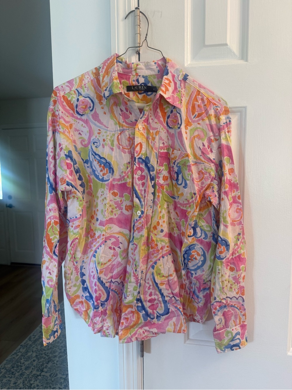 Polo by Ralph Lauren Pink Multicolor Paisley Button-Down Shirt